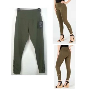 INC International Concepts Lattice Shaping High-Waist Leggings Olive Size S New - Picture 1 of 5