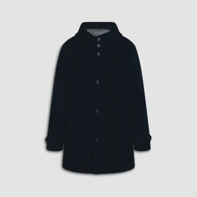 Men's Bugatchi Wool Cashmere Car Coat With Hood Navy XL - Image 1 of 4