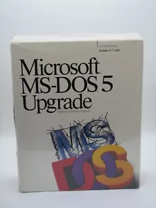 NEW Microsoft MS-DOS 5 Upgrade 3.5" Disks Floppy Big Box New SEALED NOS - Picture 1 of 6
