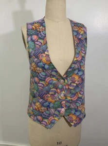 Vintage Easter Vest Pastel Eggs Small/Medium - Picture 1 of 9