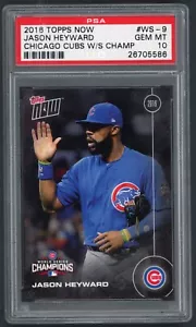 2016 Topps Now Jason Heyward Cubs #WS-9 PSA 10 GEM MINT World Series Champions - Picture 1 of 2