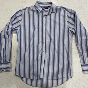 Level Ten Shirt Mens XL Long Sleeve Button Up Embroidered Graphics Stripe - Picture 1 of 5