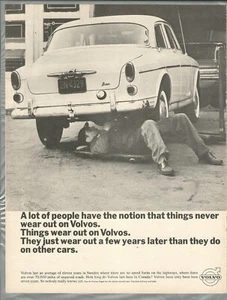 Anuncio Volvo 1965, anuncio canadiense, Volvo en la estación de servicio  - Imagen 1 de 3
