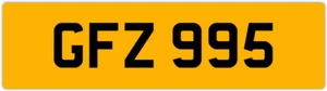 GFZ 955 G 3x3 DATELESS PRIVATE NUMBER PLATE GAZ GAV GEO GUS GUY GRACE GEM GED GS - Picture 1 of 1