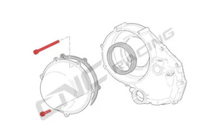 Bolts Crankcase Clutch A Dry Titanium CNC Racing Ducati Red 1098/ - Picture 1 of 2