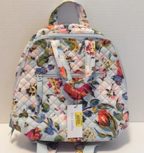 Vera Bradley Mini Totepack Backpack Sea Air Floral Bag Blue New 37228 - Picture 1 of 3