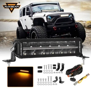 Barra de luz LED todoterreno AUXBEAM 12" pulgadas doble fila vainas blanco ámbar DRL para Nissan - Imagen 1 de 12