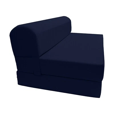 Navy Sleeper Chair Folding Foam Beds, Portable Sleepover Sofa Bed 6 x48x 72 - Image 1 of 4