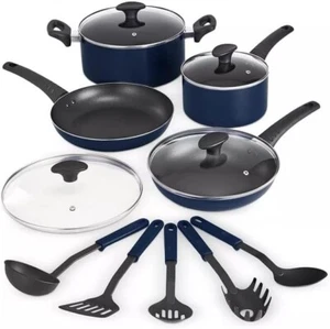Bella 12-PC. Cookware Set - Navy - Picture 1 of 1