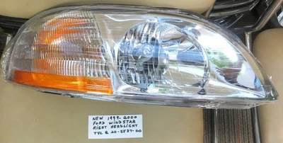 Nuevo conjunto de faros laterales derecho pasajero Ford Windstar 1999-2000 marca TYC Foto 1 de 4