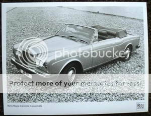 ROLLS-ROYCE CORNICHE CABRIO Schwarzweiß Pressefoto 1979 - Bild 1 von 1