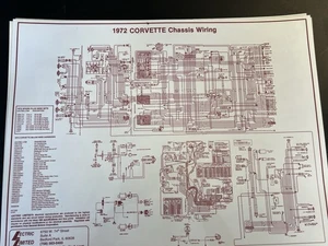 1972 Corvette Laminated Chassis Wiring Harness Diagram LectricLimited - Bild 1 von 1