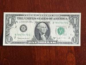 $1 One Dollar Note Bill 1963B JOSEPH W. BARR B78475470G (62 years) RARE - Picture 1 of 2