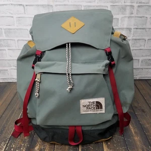 The North Face Premium Rucksack Canvas Backpack / Oliv / Grün / Schwarz / Rot - Bild 1 von 15