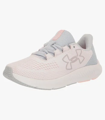 Under Armour Women’s Charged Pursuit Running Shoes Size 7.5 White Grey Pink NEW! - Image 1 of 4