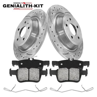 302mm Rear Disc Rotors & Ceramic Brake Pads for 2013 2014 2015 2016 Ford Fusion - Image 1 of 4