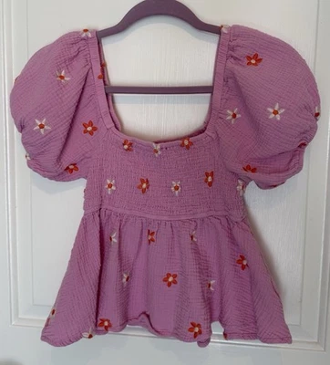 Camisa Top Muñeca Bebé Flor Rosa Altar'd State Mujer Junior Pequeña Recorta Foto 1 de 4