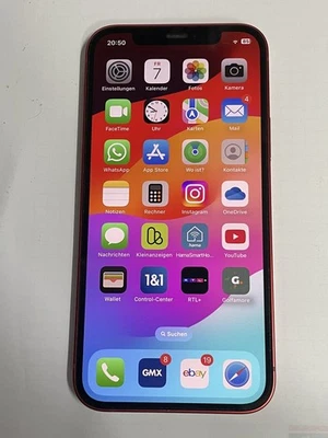 Apple iPhone 12 A2403 - 64GB - RED (Ohne Simlock) (Dual-SIM) Kamera defekt - Bild 1 von 4