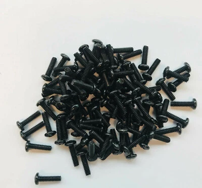 NO BRAND 6-32 x 1/2” Machine Screw, Phillips Pan Head, Black Oxide, Steel, 90 pcs