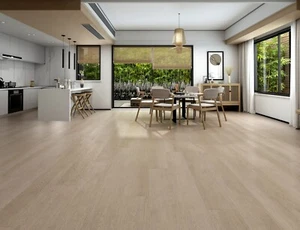 HAMPTON OAK HYBRID CLICK LUXURY VINYL COMMERCIAL FLOOR WATER PROOF DIY BEIGE - Picture 1 of 6