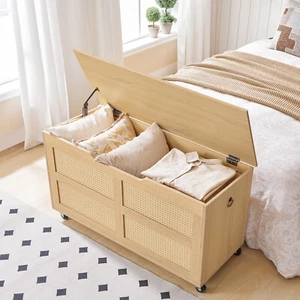 Storage Chest Storage Bench Trunk Entryway Bench Toy Box 39.4" x 15.7" x 19.7" - Picture 1 of 8