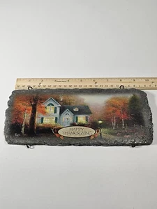 Thomas Kinkade~ Happy Thankgiving- Warm Welcome Sign~ Limited~ Bradford Exchange - Picture 1 of 6