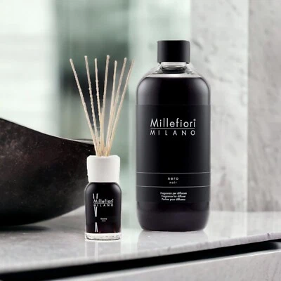 Millefiori Milano Nero  Ricarica Profumo Diffusore bastoncini  ricarica 500 ml - Immagine 1 di 4