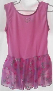 Girls medium, Moret, pink, skirted, sleeveless leotoard - Picture 1 of 2