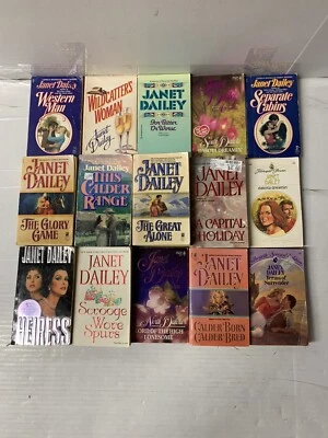 Lot of 15 Vintage Janet Dailey Americana Romance Paperback Novels Lot Set Foto 1 de 4