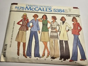 McCall's 5384 VINTA Tops w Square Armhole, Side Vents, Sailor Collar Size 16 1/2 - Picture 1 of 4