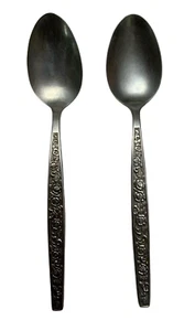 Vintage Granada Rose Flatware 1960s-1970s Lot 2 Serving Spoons Japan SS - Picture 1 of 3