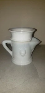 ANTIQUE Centennial 1876 EMBOSSED Milk Glass YANKEE Shaving Mug Lions Heads - Picture 1 of 20