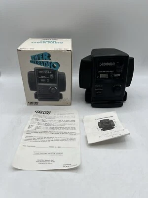 Radio torre reloj despertador AM/FM LCD banda eléctrica vintage con altavoces 6” H Foto 1 de 4