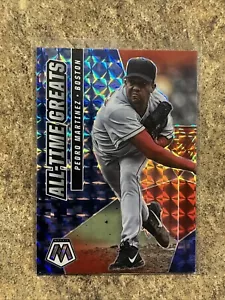 2021 Mosaic All-Time Greats Blue Camo Prizm Parallel Insert #ATG2 Pedro Martinez - Bild 1 von 4