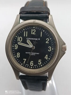 匡威 Converse N-1277 石英表黑色表盘皮革表带手表 — 第 1/4 张图片