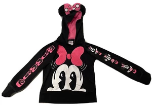 Minnie Mouse hoodie with ears -girls Size 5/6 - Picture 1 of 3