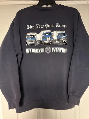 Vintage 80s New York Times Sweat Shirt Xtra Large Deadstock Condition NYC *READ* - Image 1 of 4
