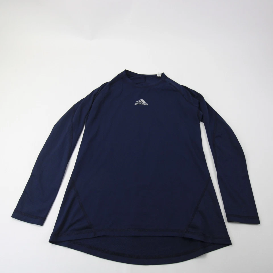 Blusa de compressão Adidas Techfit masculina azul marinho usada - Imagem 1 de 1