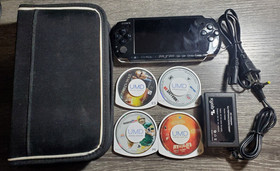 Sony PSP 3001 With 1 GB Memory Card, 2 Games, 2 Movies, Case, & Charger TESTED