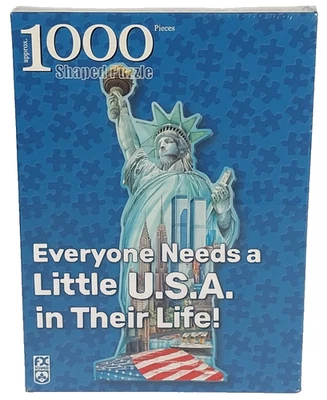 Statue of Liberty NYC Shaped Jigsaw Puzzle 1000 Pieces Sealed PC Sound American - Image 1 of 4
