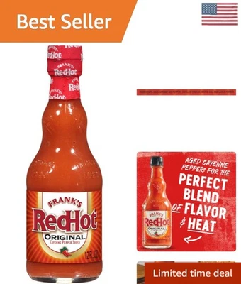 Erleben Sie die perfekte Mischung aus Hitze & Geschmack - Franks RedHot 12 fl oz heiße Sauce - Bild 1 von 4