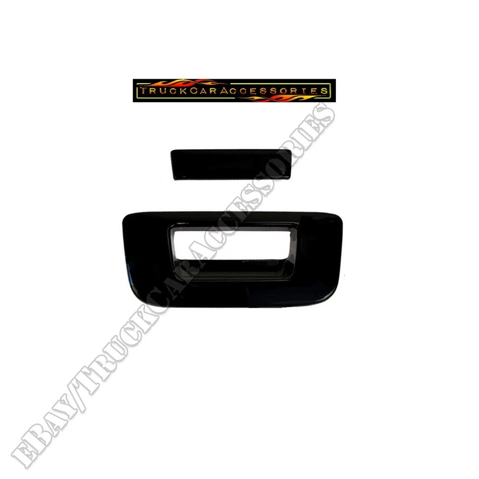 Cubierta de puerta trasera NEGRA para 07-08 09 10 11 12 13 CHEVY Silverado GMC Sierra sin llave Foto 1 de 1