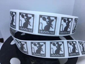NEW 5 Yards 1 inch Disney / Pixar Movie "Ratatouille" Grosgrain Ribbon - Picture 1 of 1