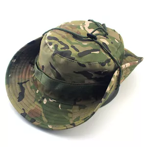 Unisex Sol Camuflaje Cubo Sombrero Boonie Caza Pesca Exterior Gorra Ala Ancha Militar - Imagen 1 de 31
