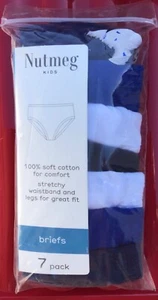 Boys 7 pack Briefs in Blues / White - Imagen 1 de 2