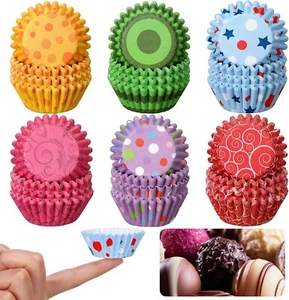 600 Pcs Mini Cupcake Paper Liners Rainbow Christmas Baking Cups Colorful Muffin - Picture 1 of 7