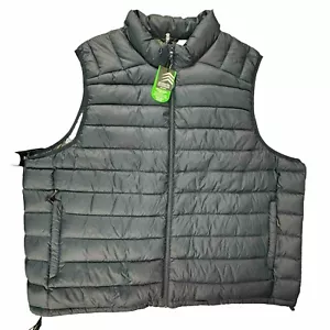 Solaris Men Puffer Vest Jacket Full Zip Natural Down 3XB Packable Carry Bag - Picture 1 of 11
