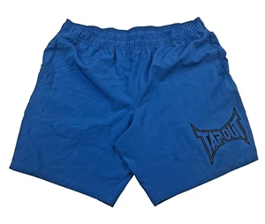 Tap Out Mens Large Ring Training Shorts Blue Spell Out Draw String - Picture 1 of 11