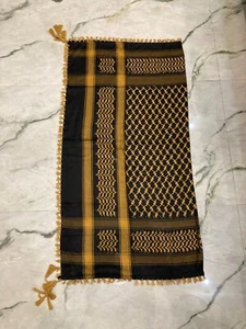 Arab Keffiyeh Shemagh All Original Palestine-like Scarf Kufiya Arafat Cotton - Picture 1 of 5