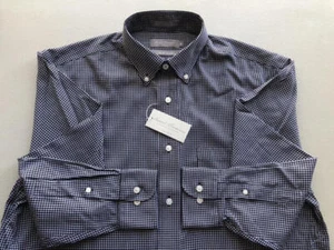 DANIEL CREMIEUX Signature Collection NWT Black White Plaid Long Sleeve M - Picture 1 of 7